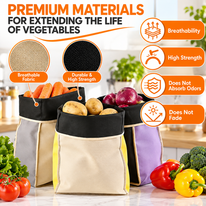 Fresh Vault Reusable Vegetable Storage Bags