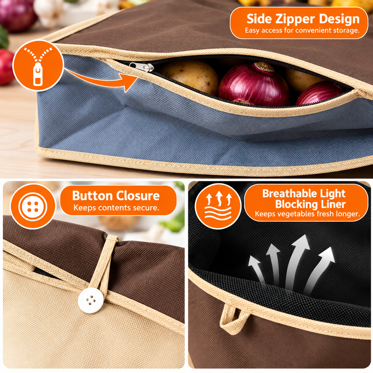 Fresh Vault Reusable Vegetable Storage Bags